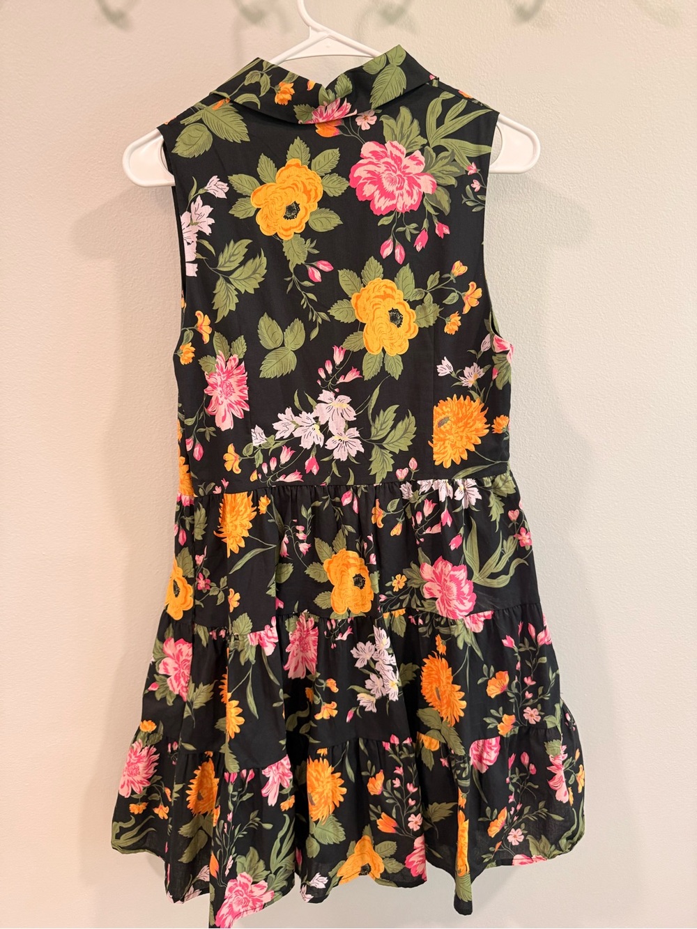 THML Black Floral Tiered Dress with Pink & Yellow Accents - Picture 5 of 5